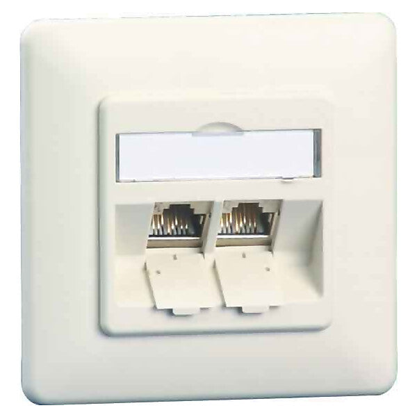 METZ CONNECT Anschlussdose C6Amodul UP 2Port 180 UP,rws TN C6Amod-2UP-180rw